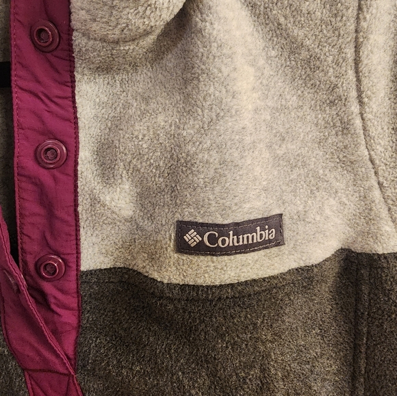 Columbia fleece pull over gray size LG - Picture 4 of 5